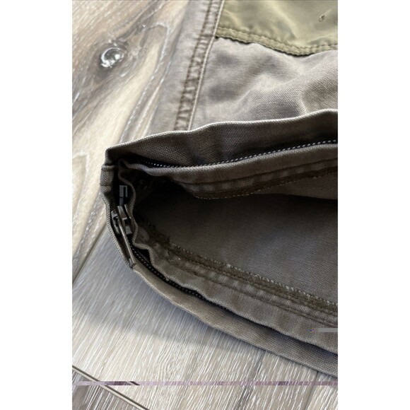 LL Bean Shorts Mens 34W Brown Canvas Chino Military Style Utility Hiking - Picture 6 of 8